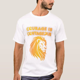 T-shirt Le Courage est Contagieux Lion