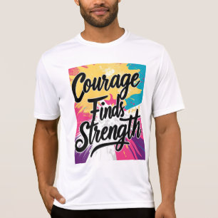 T-shirt Le Courage Trouve La Force Inspirationnelle T-Shir