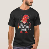 T-shirt Le Cowboy Gnome Matching Famille Noël Gnome P (Devant)