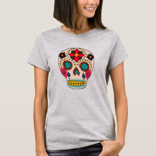 T-shirt Le crâne à sucre d'art populaire mexicain