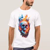 T-shirt Le crâne brûlant (Devant)