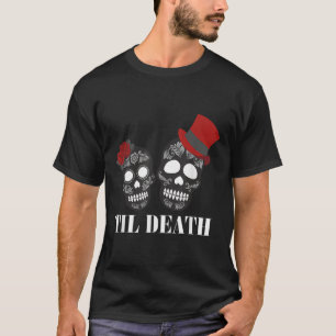 T-shirt Le Crâne de sucre Jour de la mort marié couple Mar