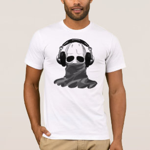 T-shirt Le crâne : Écouteurs et col roulé camouflé B