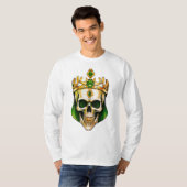 T-shirt Le crâne roi vert avec une couronne juive (Devant entier)