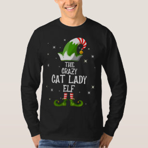 T-shirt Le Crazy Cat Lady Elf Family Matching Group Chris