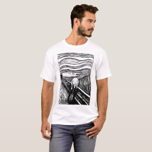 T-shirt Le Cri d'Edvard Munch – Ligne d'art noir