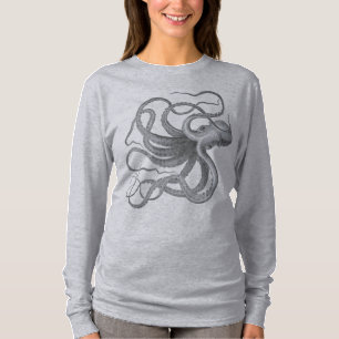 T-shirt Le cru nautique de poulpe de steampunk kraken le