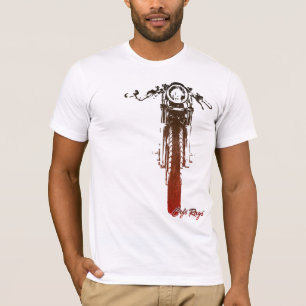 T-shirt Le cru rouge frontal de coureur de café a dénomm