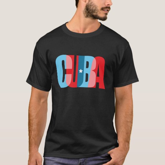 T-shirt Le CUBA - conception textuelle à la mode (Devant)