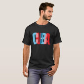 T-shirt Le CUBA - conception textuelle à la mode (Devant entier)