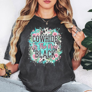 T-shirt Le cuir de vache est la nouvelle tendance florale