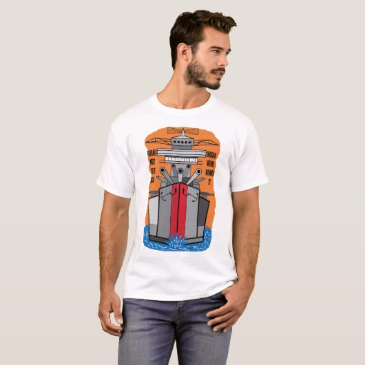 T-shirt Le cuirassé (Devant entier)