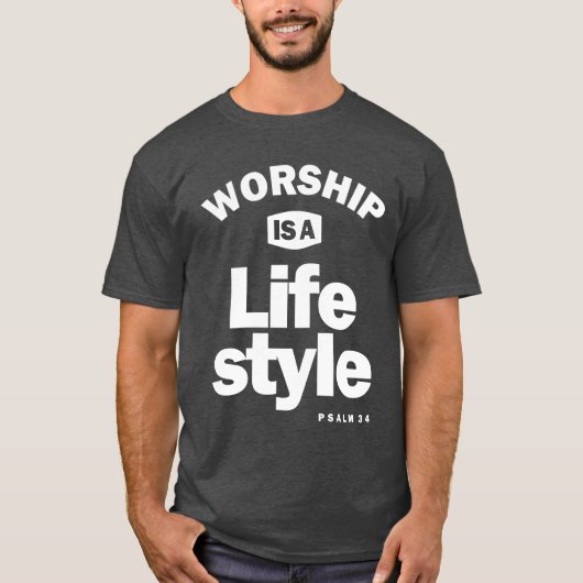 T-shirt Le Culte Est Un Style De Vie | Christian Design (Devant)