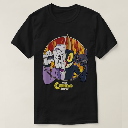 T-shirt Le Cuphead Show King Dice Et Le Diable Split Pos (Design devant)