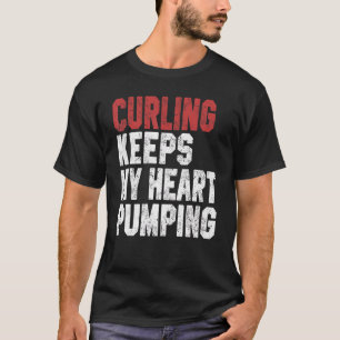T-shirt Le Curling Garde Mon Coeur Pompage Coeur Coach Jou