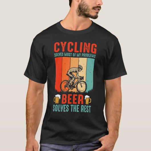 T-shirt Le Cyclisme Résout La Plupart De Mes Problèmes Biè (Devant)
