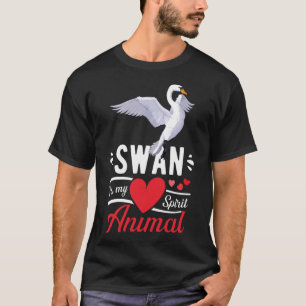T-shirt Le cygne est mon esprit Animal Love mignon Swan Ki