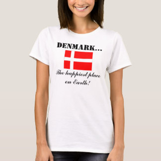 T-shirt Le Danemark, l'endroit le plus heureux sur terre