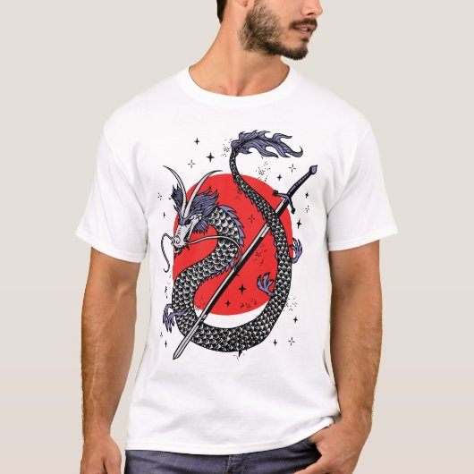 T-shirt Le défi du dragon : une oeuvre d'art chinoise maje (Devant)