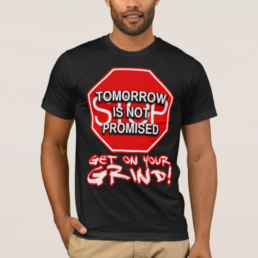 T-shirt Le demain n'est pas promis (le noir) (Devant)
