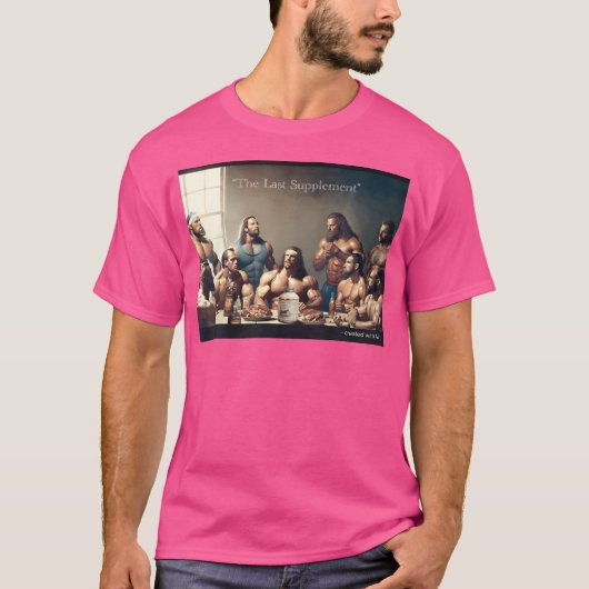 T-shirt Le Dernier Supplément Funny Bodybuilding Créé Avec (Devant)
