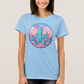 T-shirt Le désert du Pastel Cactus Lover (Devant)