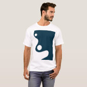 T-shirt Le design Arrière - plan bleu. (Devant entier)