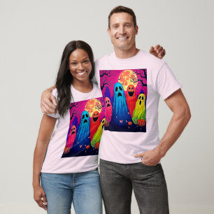 T-shirt Le design de la fête d'Halloween de Neon Ghosts