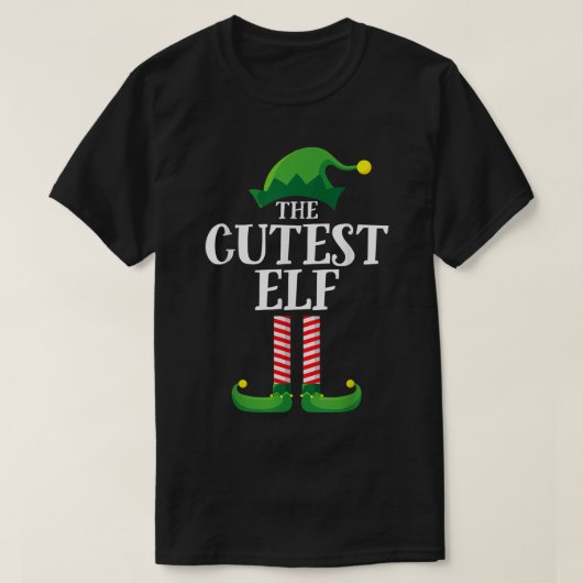 T-shirt Le design de vacances de Noël de l'elfe le plus mi (Design devant)