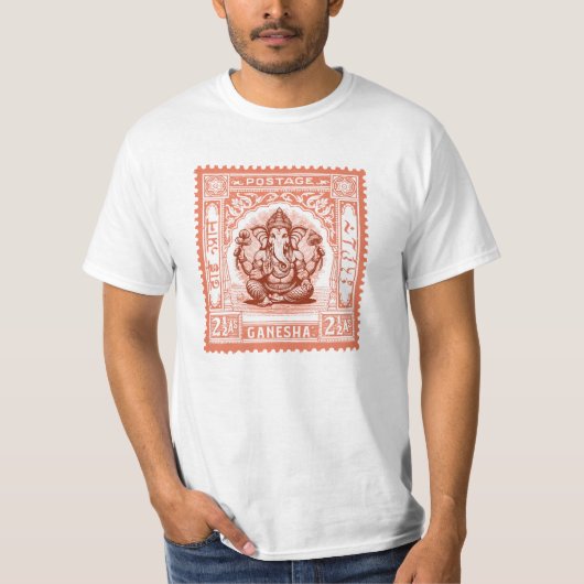 T-shirt Le design des timbres indiens, Ganesha (Devant)