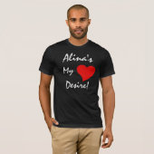 T-shirt Le désir de mon coeur d'Alina avec la (Devant entier)