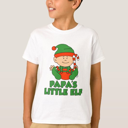 T-shirt Le dessin de Papa Elf Cute (Devant)