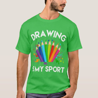 T-shirt le dessin est mon sport fille
