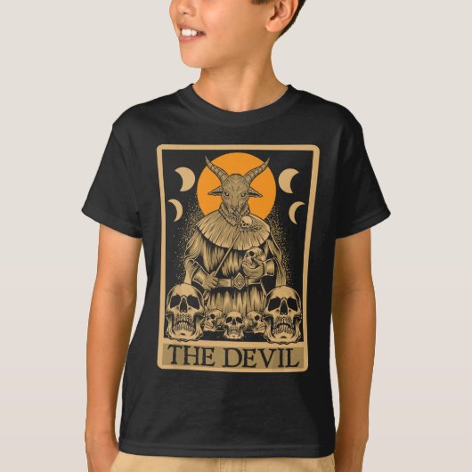 T-shirt Le Diable - Carte Tarot Gothique Lecture Fortune T (Devant)