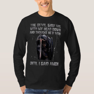 T-shirt Le Diable M'A Vu Avec Ma Tête En Bas Et A Pensé Qu