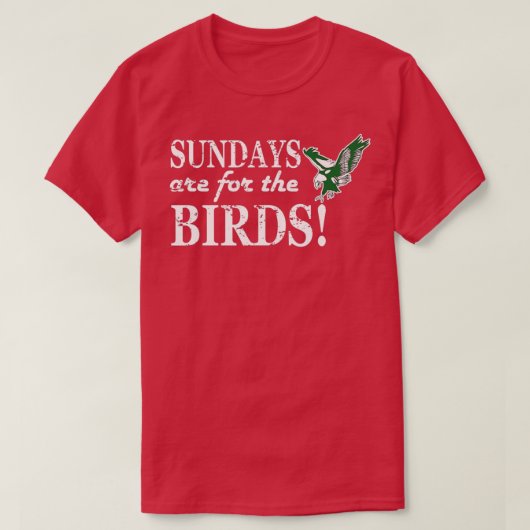T-shirt Le Dimanche Est Pour Les Oiseaux - 5 (Design devant)