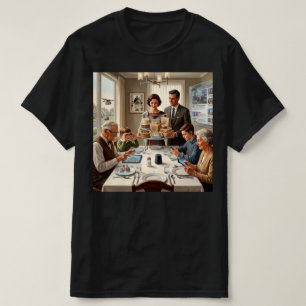 T-shirt Le dîner de la famille moderne
