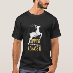 T-shirt Le dîner s'enfuit je le poursuis