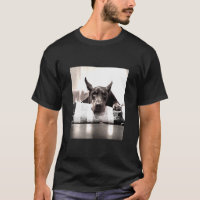 Le Doberman Reposant En Noir Et Blanc