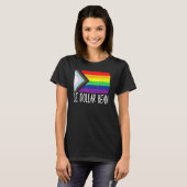 T-shirt Le Dollar Bean Lgbt Drapeau Rainbow Prith Mois Vin (Devant entier)