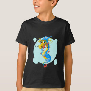 T-shirt Le dragon bleu