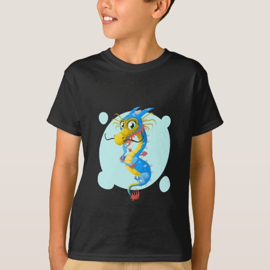T-shirt Le dragon bleu (Devant)