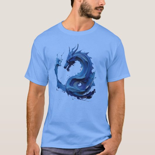 T-shirt Le Dragon Bleu (Devant)