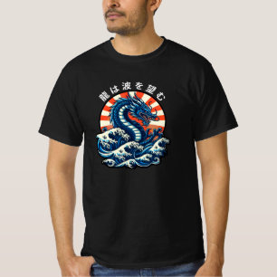 T-shirt Le dragon cherche les vagues (龍は波を望む)