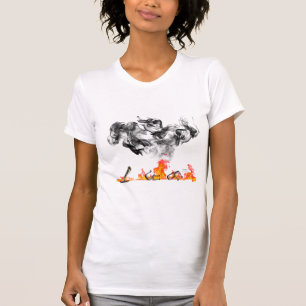 T-shirt Le dragon de la respiration du feu a fumé votre l