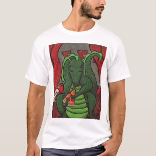 T-shirt Le dragon et la pizza