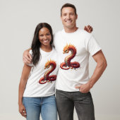 T-shirt Le dragon serpent doré. (Unisexe)