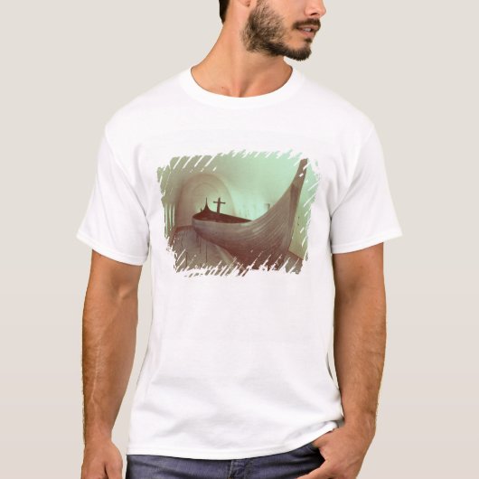 T-shirt Le drakkar de Gokstad (bois) (Devant)