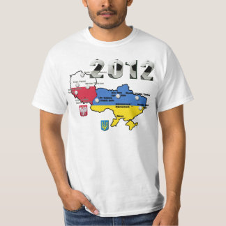 T-shirt Le drapeau 2012 de la Pologne d'euro Ukraine