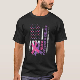 T-shirt Le Drapeau Américain Cancer Du Sein Et Violence Do